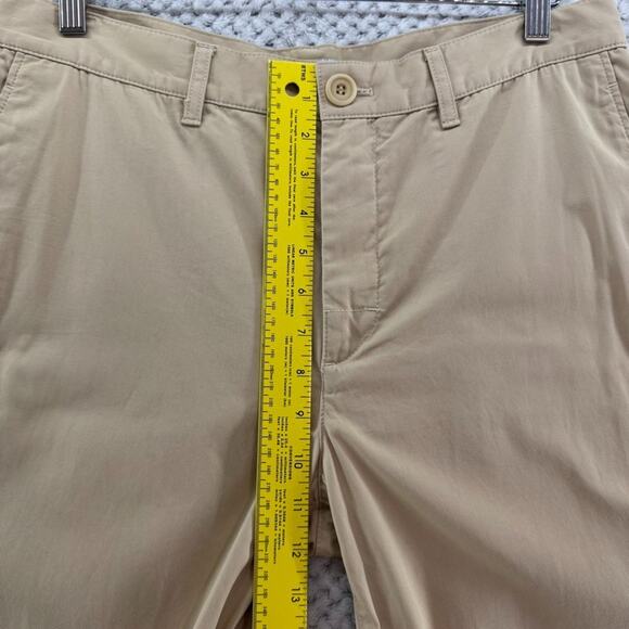 Cos Pants Women 34R Khaki Taper Straight High Rise Side Pocket Flat Front Career - Picture 11 of 16